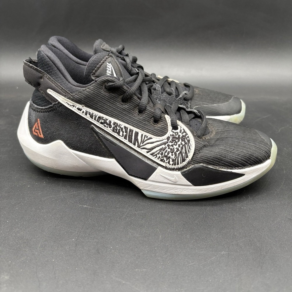 Nike Zoom Freak 2 Giannis Youth Size 4.5 Black White Basketball Shoes CN8574 - Picture 4 of 16